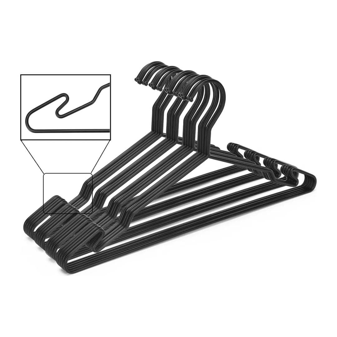 50 Cabides Pretos Antideslizantes para Atacado